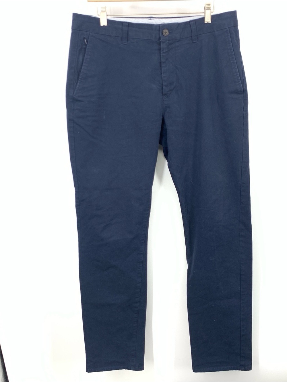 Bonobos Men Size 33 x 32 Pants Navy Blue Slim Fit Chinos Khakis Cotton Stretch